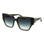 Trussardi Quadrat Sonnenbrille TSW9023 55T02 in Oliv – 45° Seitenansicht