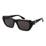 Trussardi Rechteck Sonnenbrille TSW9024 54A01 in Schwarz – 45° Seitenansicht