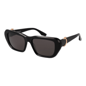 Trussardi Rechteck Sonnenbrille TSW9024 54A01 in Schwarz – 45° Seitenansicht