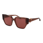 Trussardi Rechteck Sonnenbrille TSW9023 55T03 in Braun – 45° Seitenansicht