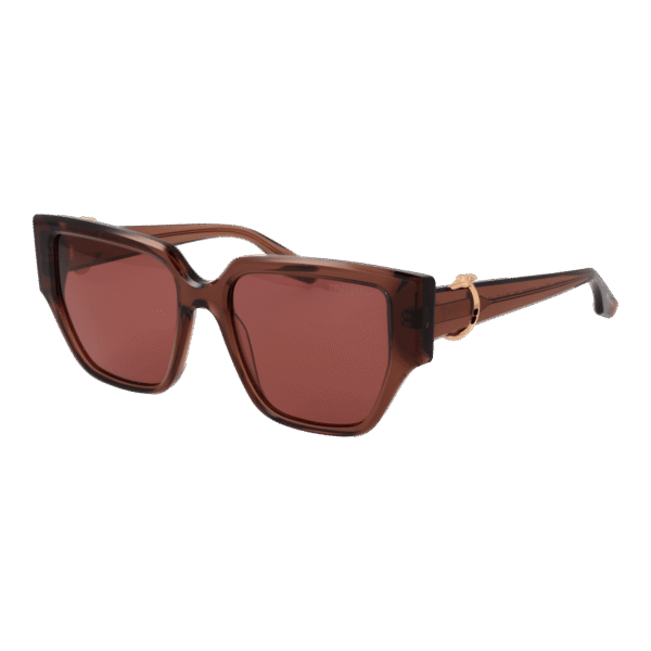 Trussardi Rechteck Sonnenbrille TSW9023 55T03 in Braun – 45° Seitenansicht