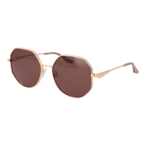Trussardi Geometric Sonnenbrille TSW3012 5604A in Rosé Gold – 45° Seitenansicht