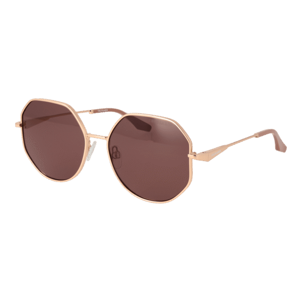 Trussardi Geometric Sonnenbrille TSW3012 5604A in Rosé Gold – 45° Seitenansicht