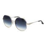 Trussardi Rechteck Sonnenbrille TSW3012 5603A in Silber – 45° Seitenansicht