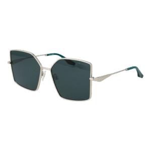 Trussardi Geometric Sonnenbrille TSW3013 5803A in Silber – 45° Seitenansicht
