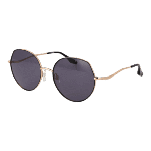 Trussardi Rund Sonnenbrille TSW3011 5609A in Schwarz – 45° Seitenansicht