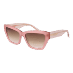 Trussardi Katzenaugen Sonnenbrille TSW9030 57H01 in Rosa – 45° Seitenansicht