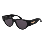 Trussardi Rechteck Sonnenbrille TSW9035 54A01 in Schwarz – 45° Seitenansicht