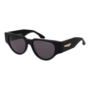 Trussardi Rechteck Sonnenbrille TSW9035 54A01 in Schwarz – 45° Seitenansicht