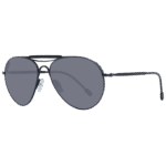 Ermenegildo Zegna Pilotenbrille Sonnenbrille ZC0020 02A57 in Schwarz – 45° Seitenansicht