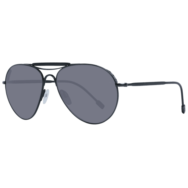 Ermenegildo Zegna Pilotenbrille Sonnenbrille ZC0020 02A57 in Schwarz – 45° Seitenansicht