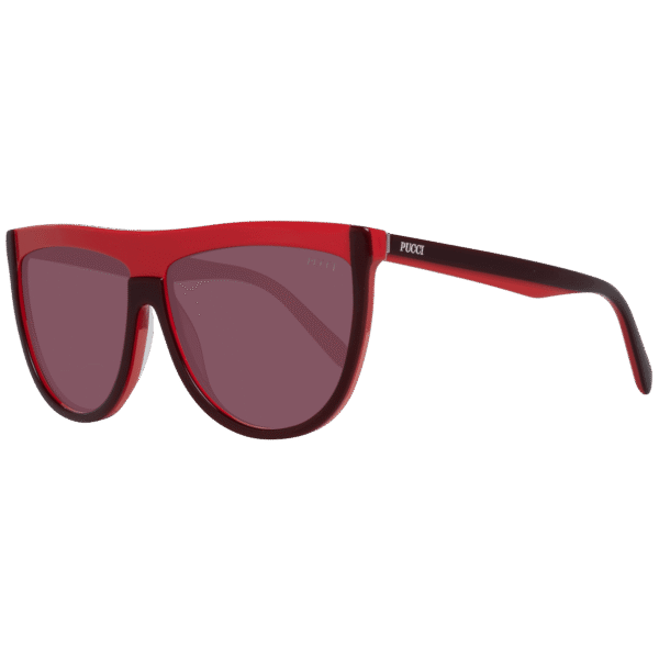 Pucci Oval Sonnenbrille EP0087 6071F in Burgunder – 45° Seitenansicht