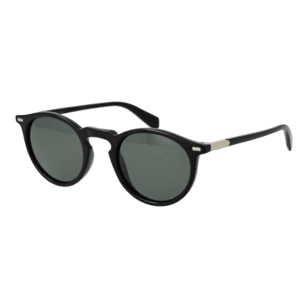 Polaroid Rund Sonnenbrille PLD 2086/S 47807UC in Schwarz – 45° Seitenansicht