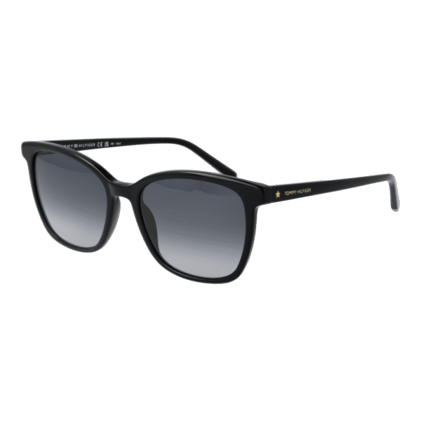 Tommy Hilfiger Quadrat Sonnenbrille TH 1723/S 548079O in Schwarz – 45° Seitenansicht