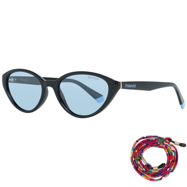 Polaroid Katzenaugen Sonnenbrille PLD 6109/S OY453 in Schwarz – 45° Seitenansicht