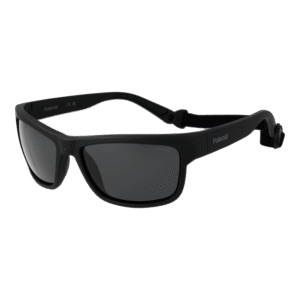 Polaroid Rechteck Sonnenbrille PLD 7031/S 59807M9 in Schwarz – 45° Seitenansicht