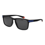 Polaroid Rechteck Sonnenbrille PLD 2088/S 550VKM9 in Schwarz – 45° Seitenansicht