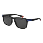 Polaroid Rechteck Sonnenbrille PLD 2088/S 550VKM9 in Schwarz – 45° Seitenansicht