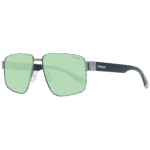 Polaroid Rechteck Sonnenbrille PLD 6121/S 58SMF in Silber – 45° Seitenansicht