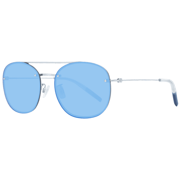 Tommy Hilfiger Rund Sonnenbrille TJ 0053/F/S 58CTLXT in Blau – 45° Seitenansicht