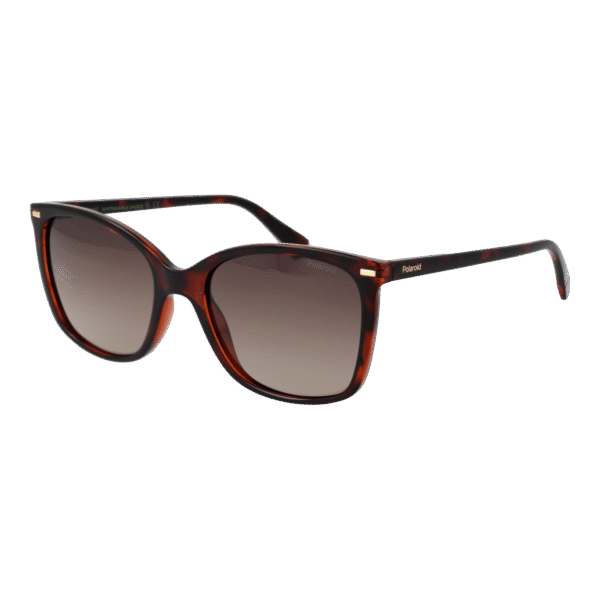 Polaroid Quadrat Sonnenbrille PLD 4108/S 55086LA in Braun – 45° Seitenansicht