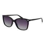 Polaroid Quadrat Sonnenbrille PLD 4108/S 55807WJ in Schwarz – 45° Seitenansicht