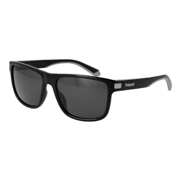 Polaroid Sonnenbrille PLD 2123/S 5708AM9 – 45° Seitenansicht Polaroid Rechteck Sonnenbrille PLD 2123/S 5708AM9 in Schwarz – 45° Seitenansicht