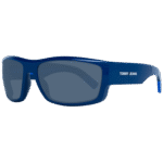 Tommy Hilfiger Trapez Sonnenbrille TJ 0063/S 62PJP in Blau – 45° Seitenansicht