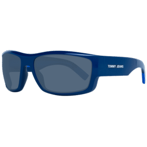Tommy Hilfiger Trapez Sonnenbrille TJ 0063/S 62PJP in Blau – 45° Seitenansicht