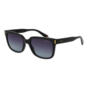 Polaroid Rechteck Sonnenbrille PLD 6191/S 54807WJ in Schwarz – 45° Seitenansicht
