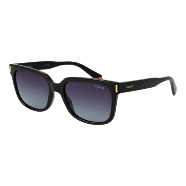 Polaroid Rechteck Sonnenbrille PLD 6191/S 54807WJ in Schwarz – 45° Seitenansicht