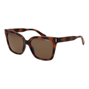 Polaroid Quadrat Sonnenbrille PLD 6192/S 54086SP in Braun – 45° Seitenansicht