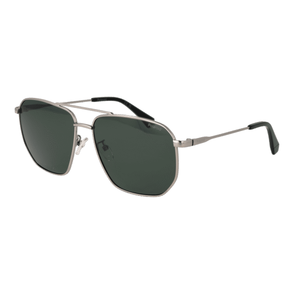 Polaroid Pilotenbrille Sonnenbrille PLD 4141/G/S/X 596LBUC in Silber – 45° Seitenansicht