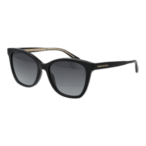 Tommy Hilfiger Katzenaugen Sonnenbrille TH 1981/S 548079O in Schwarz – 45° Seitenansicht