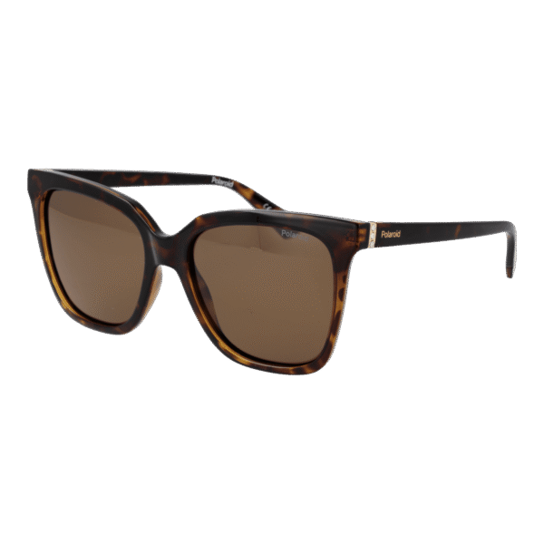 Polaroid Quadrat Sonnenbrille PLD 4155/S/X 55086SP in Braun – 45° Seitenansicht