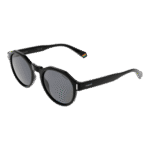 Polaroid Rund Sonnenbrille PLD 6207/S 52807M9 in Schwarz – 45° Seitenansicht