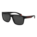 Polaroid Rechteck Sonnenbrille PLD 2149/S 578LZM9 in Schwarz – 45° Seitenansicht