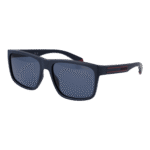 Polaroid Rechteck Sonnenbrille PLD 2149/S 57PJPC3 in Blau – 45° Seitenansicht