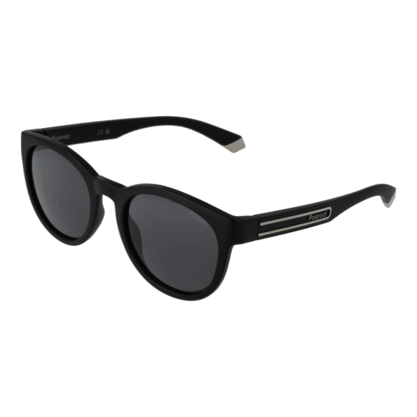 Polaroid Sonnenbrille PLD 2150/S 5208AM9 – 45° Seitenansicht Polaroid Panto Sonnenbrille PLD 2150/S 5208AM9 in Schwarz – 45° Seitenansicht