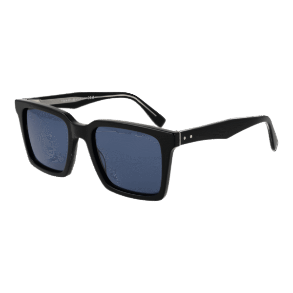 Tommy Hilfiger Quadrat Sonnenbrille TH 2067/S 53807KU in Schwarz – 45° Seitenansicht