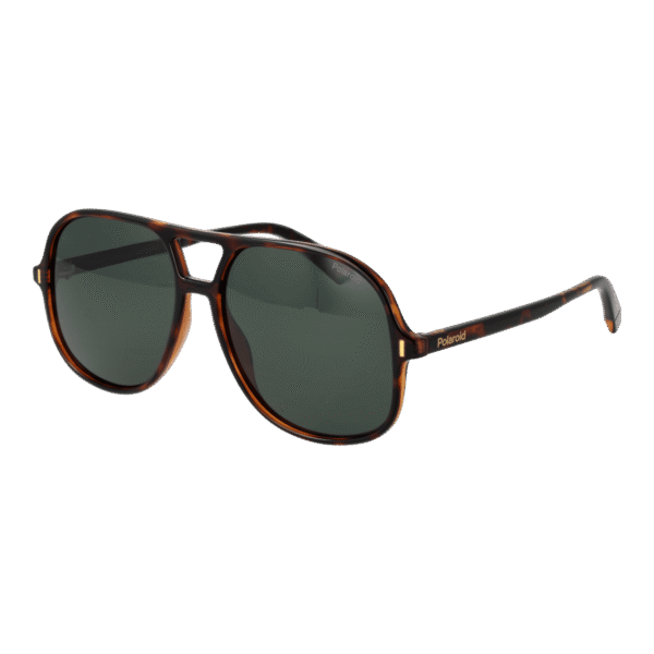 Polaroid Pilotenbrille Sonnenbrille PLD 6217/S 57086UC in Braun – 45° Seitenansicht