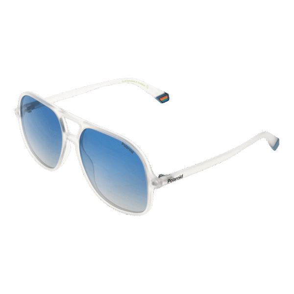 Polaroid Pilotenbrille Sonnenbrille PLD 6217/S 572M4Z7 in Weiß – 45° Seitenansicht