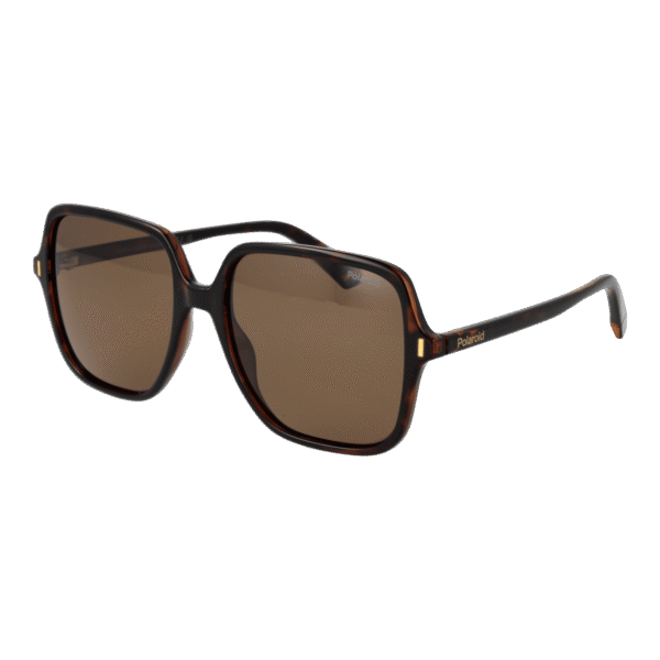 Polaroid Sonnenbrille PLD 6219/S 56086SP – 45° Seitenansicht Polaroid Monoscheibe Sonnenbrille PLD 6219/S 56086SP in Braun – 45° Seitenansicht