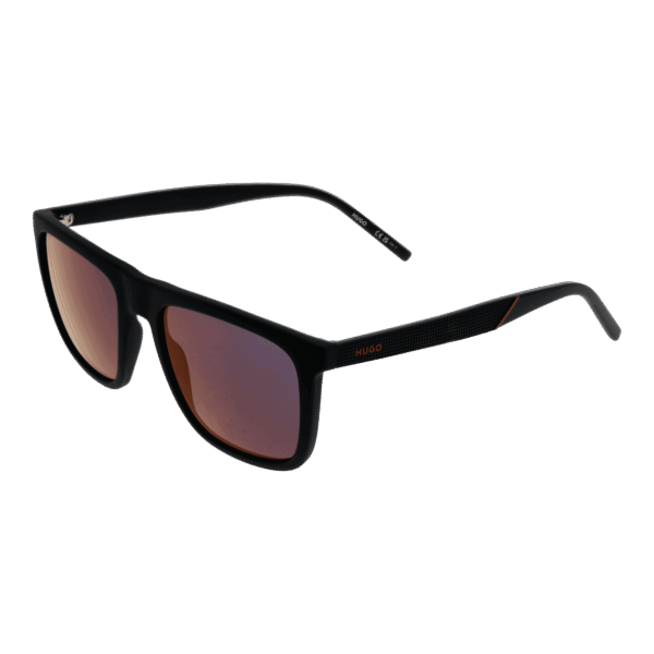 Hugo Rechteck Sonnenbrille HG 1304/S 55807AO in Schwarz – 45° Seitenansicht