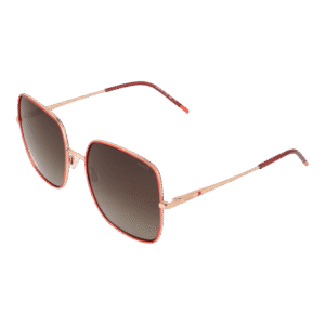 Hugo Quadrat Sonnenbrille HG 1293/S 58OFYHA in Rot – 45° Seitenansicht