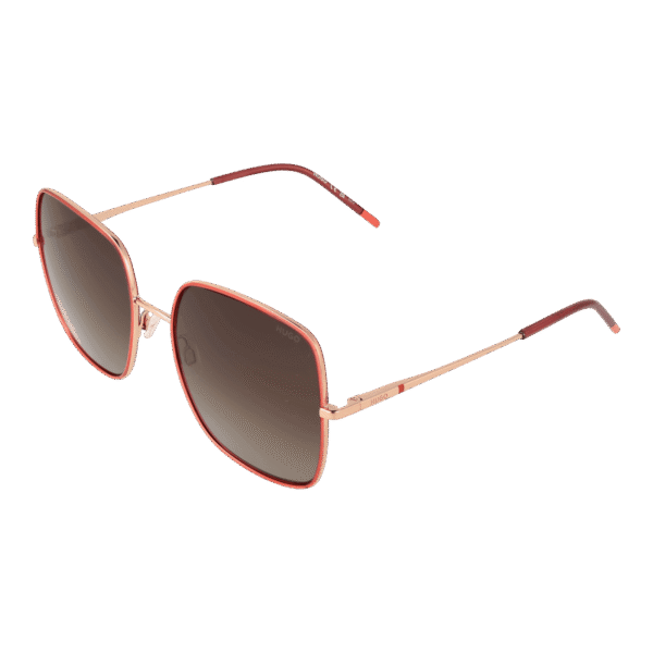 Hugo Quadrat Sonnenbrille HG 1293/S 58OFYHA in Rot – 45° Seitenansicht