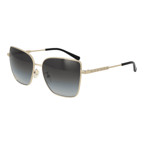 Michael Kors Trapez Sonnenbrille 0MK1108 5710148G in Gold – 45° Seitenansicht