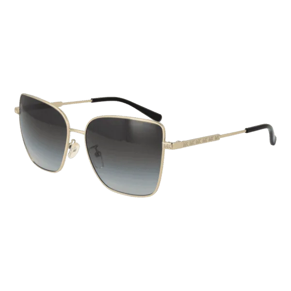 Michael Kors Trapez Sonnenbrille 0MK1108 5710148G in Gold – 45° Seitenansicht