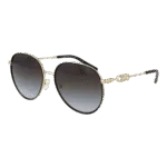 Michael Kors Rund Sonnenbrille 0MK1128J 5810148G in Schwarz – 45° Seitenansicht