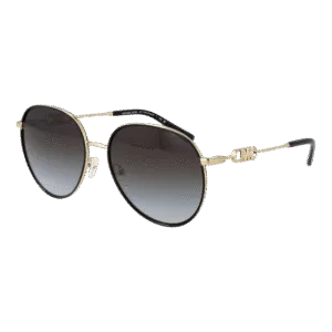 Michael Kors Rund Sonnenbrille 0MK1128J 5810148G in Schwarz – 45° Seitenansicht